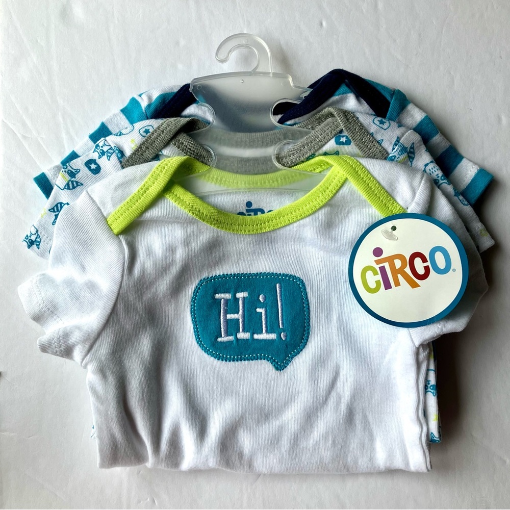 Circo 3 pack Short Sleeve Onesies Size 6 - 9 Months NWT